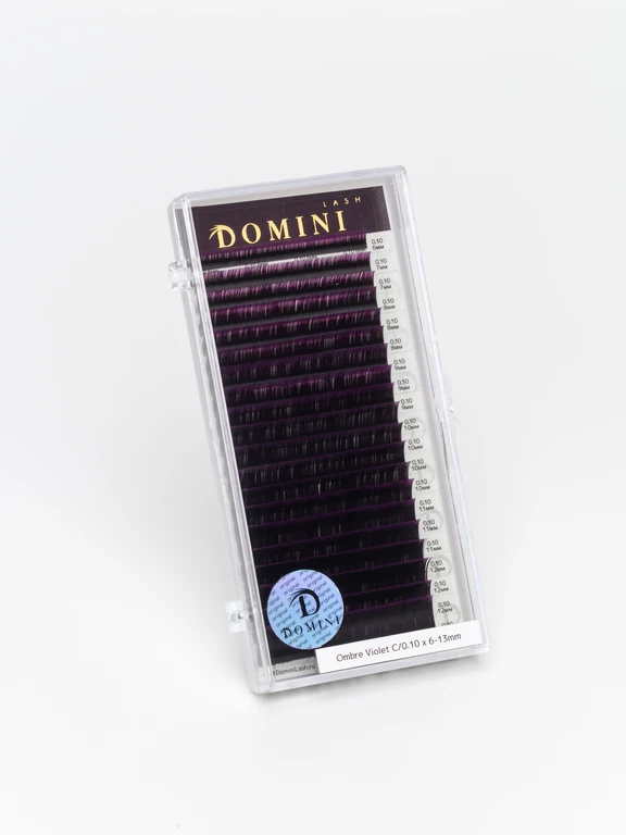 Ресницы DOMINI Омбре Фиолетовые Микс (20 линий)