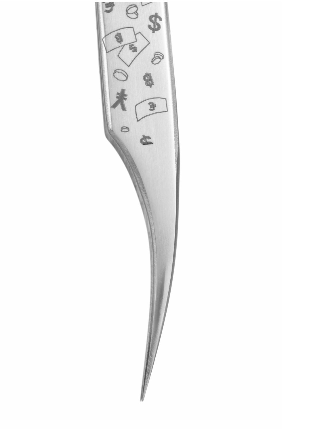 Пинцет DOMINI №5 "Денежный" профессиональная заточка.