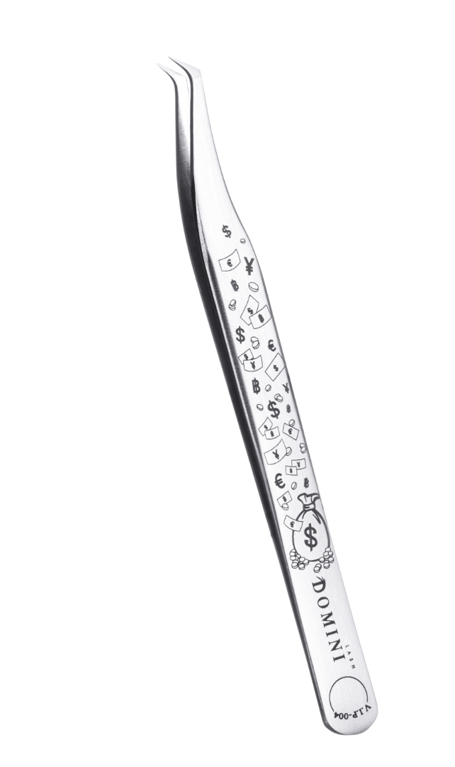 Пинцет DOMINI №4 NEW "Денежный" профессиональная заточка.