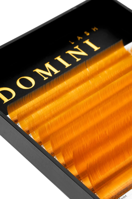 Ресницы DOMINI Неоновые Оранжевые Микс (8 линий)