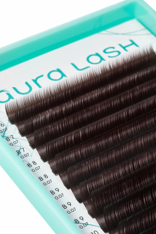 Ресницы AURA LASH Горький Шоколад Отдельные длины (20 линий)