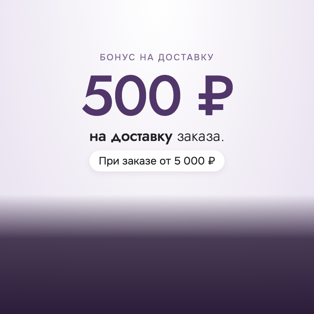 500 ₽ на доставку