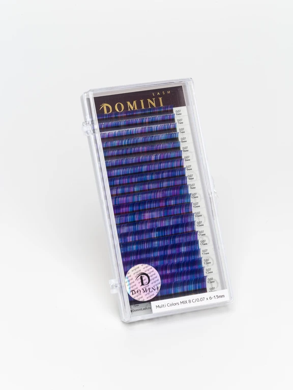 Ресницы DOMINI Мультиколор №8 Микс (20 линий)