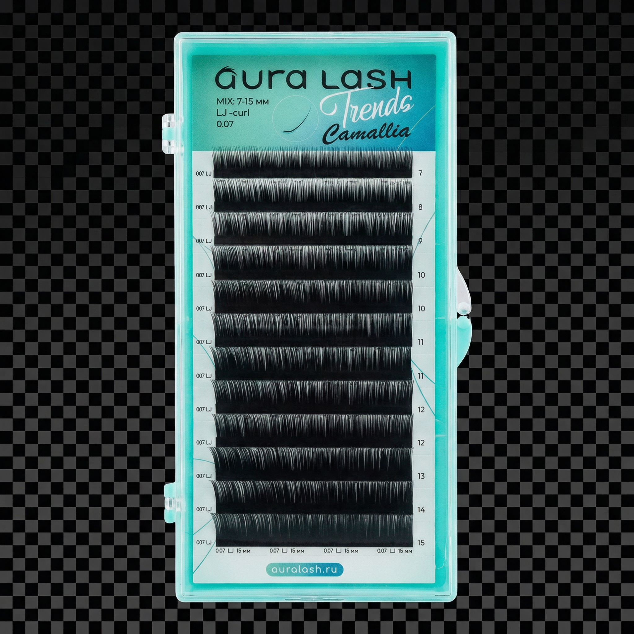 Ресницы AURA LASH Camellia Черные Микс (12 линий)