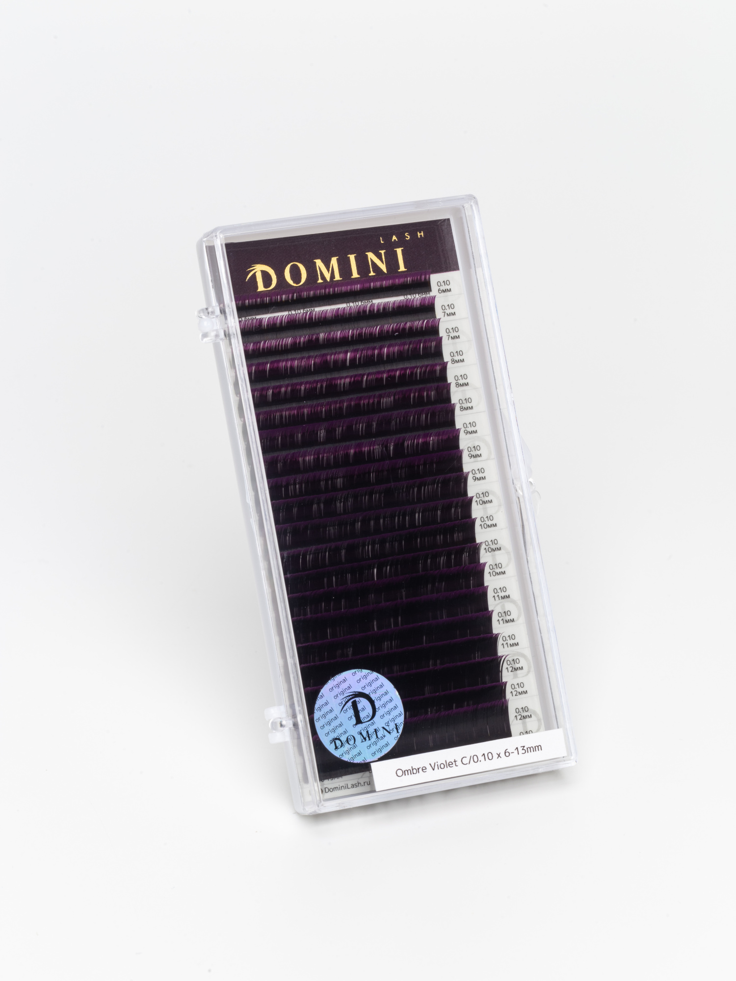 Ресницы DOMINI Омбре Фиолетовые Микс (20 линий)