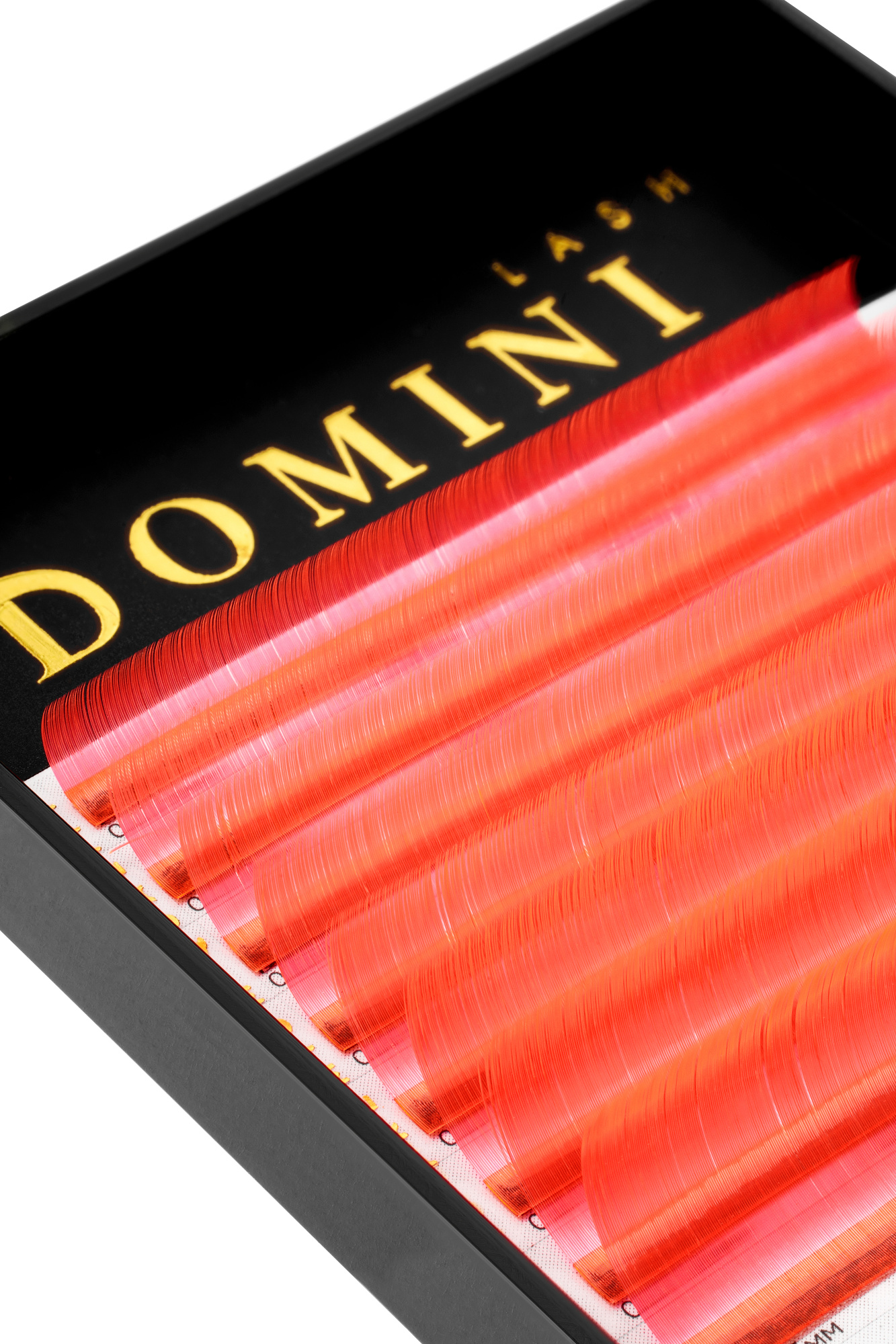 Ресницы DOMINI Неоновые Красные Микс (8 линий)
