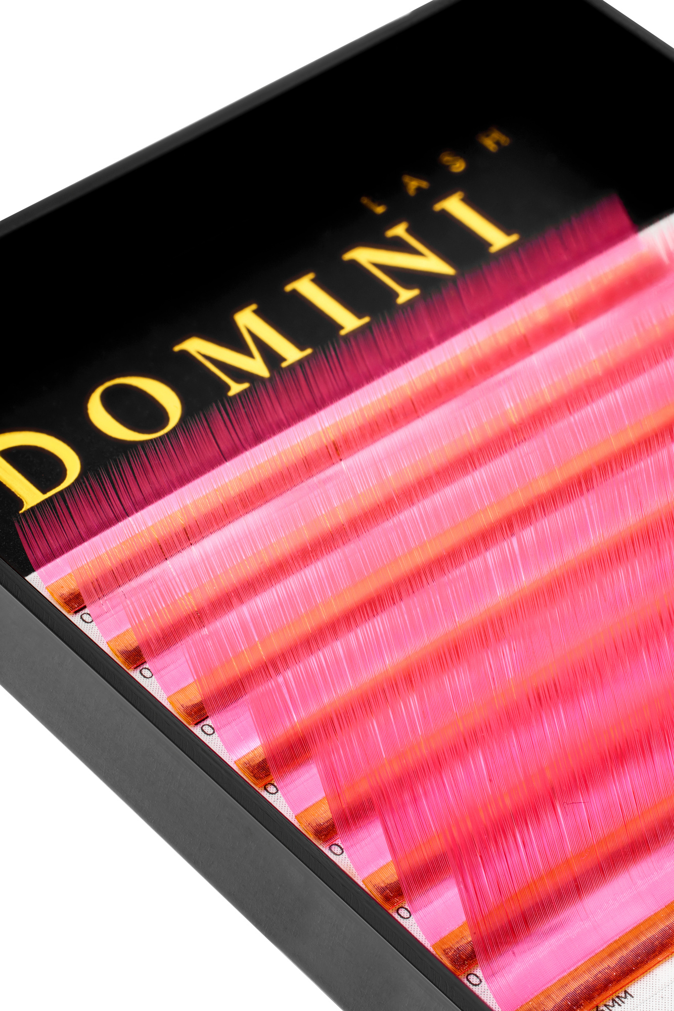 Ресницы DOMINI Неоновые Розовые Микс (8 линий)