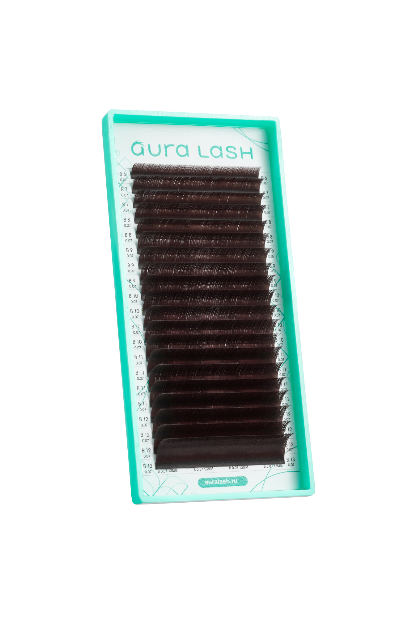 Ресницы AURA LASH Горький Шоколад Отдельные длины (20 линий)