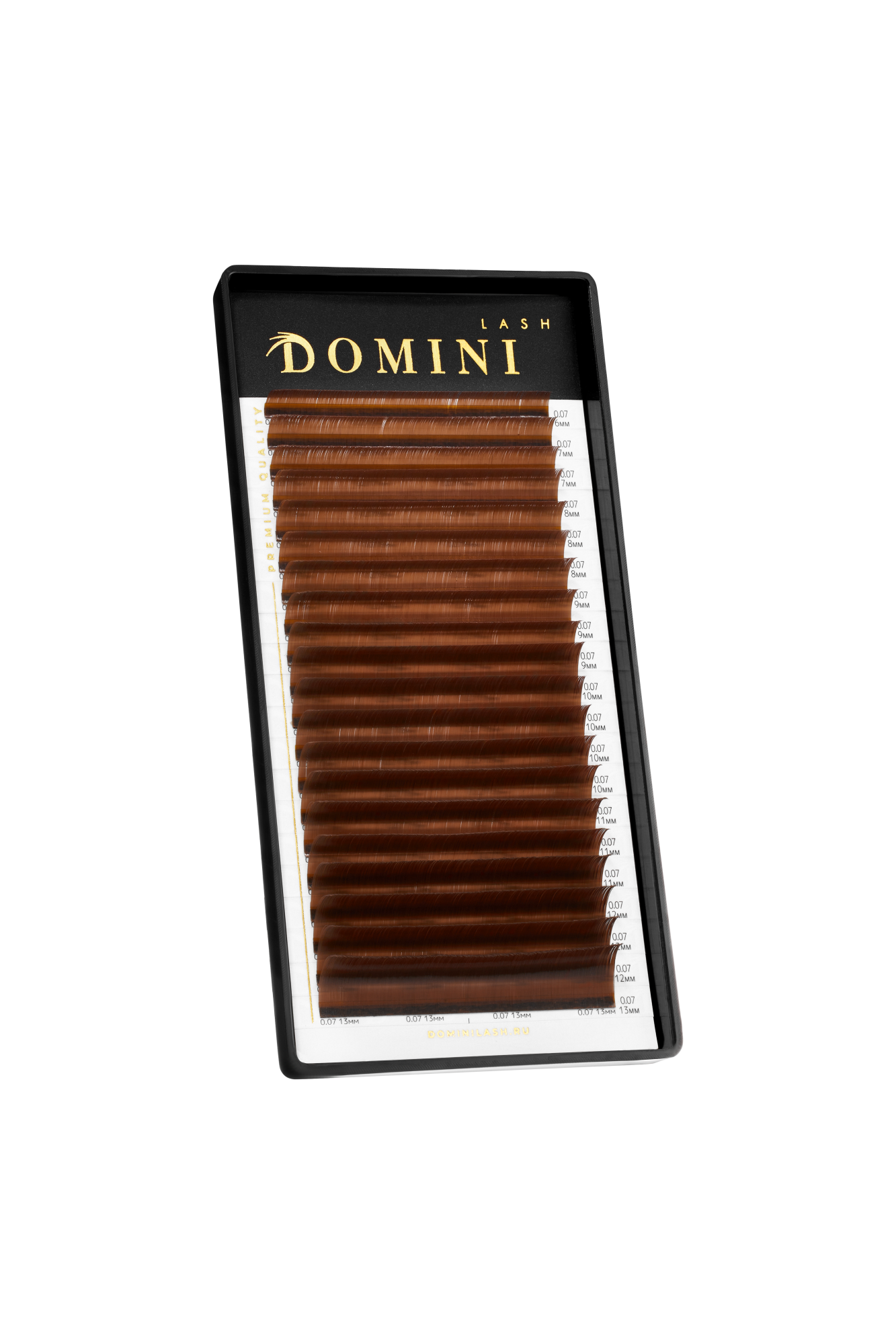 Ресницы DOMINI Коричневые Микс (20 линий)