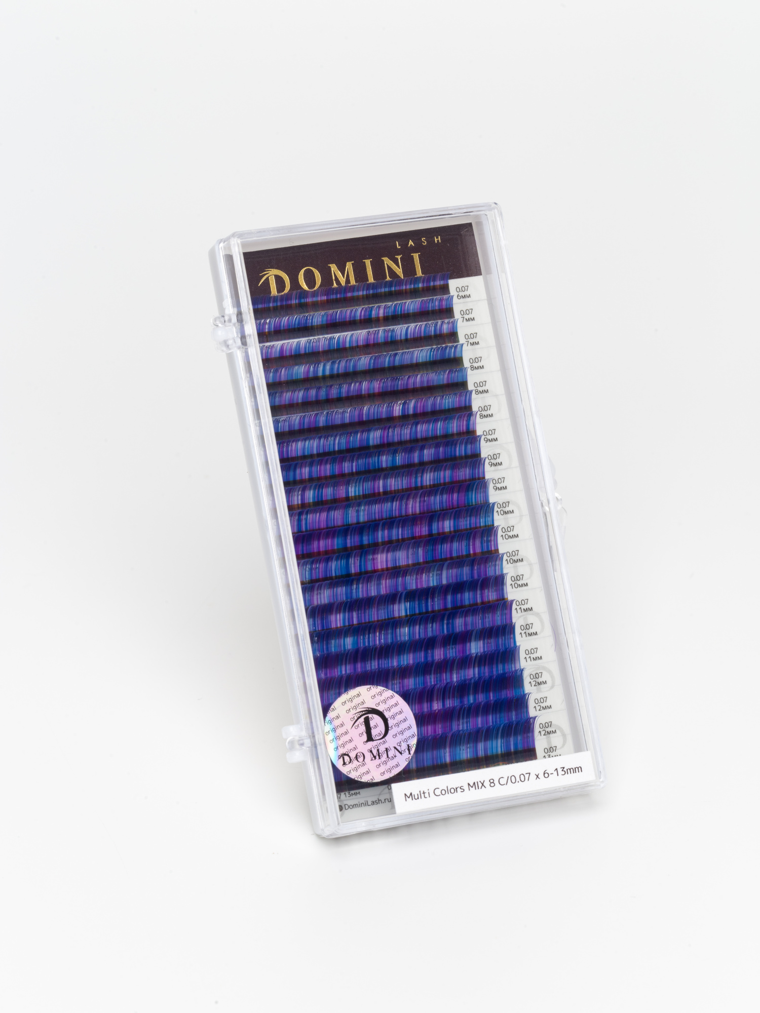 Ресницы DOMINI Мультиколор №8 Микс (20 линий)